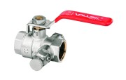 Zawór kulowy VALVEX ONYX DN25 1", z dławikiem, ze spustem, z rączką 1454650