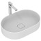 Umywalka nablatowa IDEAL STANDARD STRADA II 60x40cm, owalna, bez otworu, bez przelewu, biała T298101