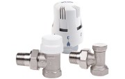 Zestaw termostatyczny VALVEX THERMO SET 1/2", kątowy (głowica + zawór kątowy + zawór odcinający) 4445250