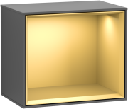 Półka VILLEROY&BOCH FINION 41,8x35,6cm, oświetlenie LED, antracyt mat/złoty mat G580HFGK