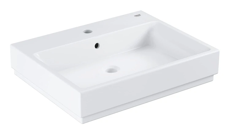 Umywalka ścienna GROHE CUBE CERAMIC 60x49cm. z Otworem, z Przelewem, Biały Pure Guard - 3947300H
