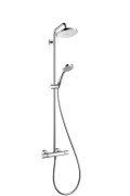Komplet prysznicowy HANSGROHE CROMA 220 EcoSmart z ramieniem prysznicowym 400mm, chrom 27188000
