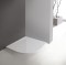 Brodzik półokrągły SANPLAST SPACE MINERAL 90x90x1,5cm, mineralny, biały, pro safe 645290043001002