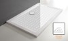 Brodzik prostokątny SANPLAST SPACE MINERAL 80x90x1,5cm, mineralny, biały, pro safe 645290032001002
