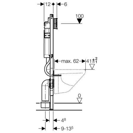 Stelaż podtynkowy do WC GEBERIT DUOFIX SIGMA UP320 H=112cm 111.320.00.5