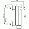 Bateria wannowa LEX-TRES, chrom 181474