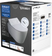 Zestaw DURAVIT SENSOWASH ME BY STARCK: toaleta myjąca rimless + deska slim, biały 631000002004300