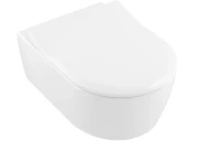 Miska wisząca WC VILLEROY&BOCH AVENTO COMBI-PACK DirectFlush, z deską wolnoopadającą SlimSeat, CeramicPlus, biała 5656RSR1
