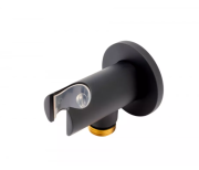 Przyłącze kątowe F-DESIGN INULA z uchwytem, czarne FD8-602-22