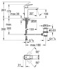 Bateria umywalkowa GROHE EUROCUBE wylewka 13.3cm, chrom 23445000