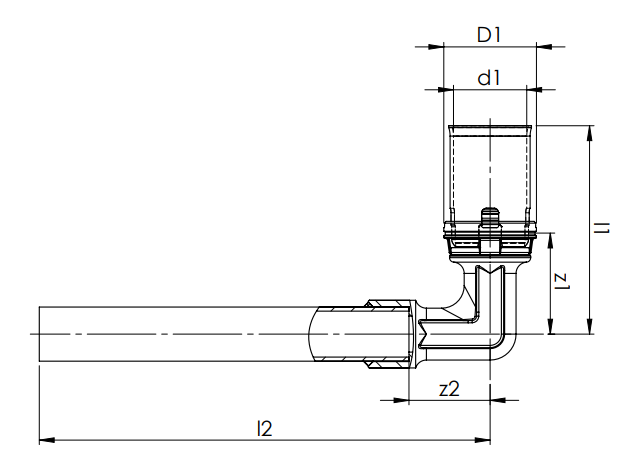 Kolano COMAP MultiSkin 16x1/2GW mosiężne 7090GW1612