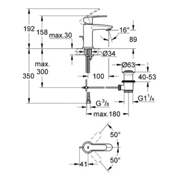 Bateria-umywalkowa-GROHE-EUROSTYLE-COSMOPOLITAN-chrom-23037002