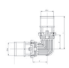 Kolano COMAP MultiSkin 90° 32x3 z tworzywa PPSU 9090W32