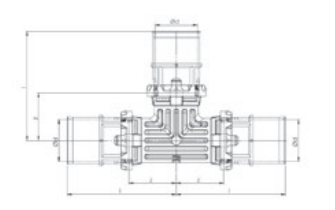 Trójnik COMAP MultiSkin 26x3 z tworzywa PPSU 9130W26