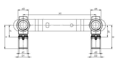Listwa bateryjna COMAP MultiSkin 16x2-1/2GW, rozstaw 150mm, mosiężna 7507W1612