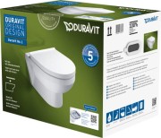 Zestaw DURAVIT DURASTYLE NO.1 COMPACT: miska wisząca, rimless + deska wolnoopadająca, biały 45750900A1