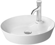 Umywalka nablatowa DURAVIT CAPE COD 48cm, bez przelewu, WonderGliss, biały satynowy mat 23284826001