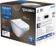 Zestaw DURAVIT DURASTYLE: miska wisząca, rimless + deska wolnoopadająca, biała 45710900A1