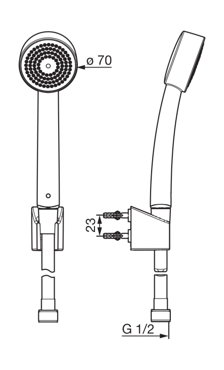 Zestaw wannowy ORAS APOLLO chrom 532