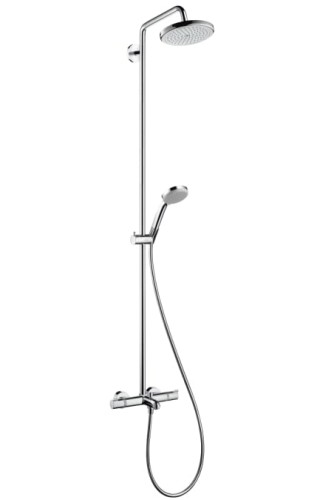 Komplet prysznicowy HANSGROHE CROMA 220 do wanny, z ramieniem prysznicowym 400mm, chrom 27223000