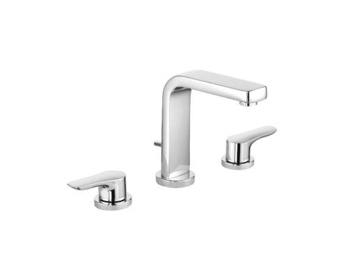 Bateria umywalkowa KLUDI PURE&SOLID 3-otworowa, z korkiem, chrom 343940575