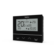 Regulator pokojowy TECH ST-292 V3 przewodowy,  czarny WG.11.0436