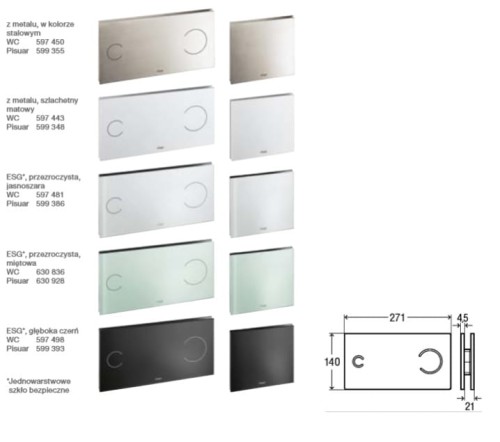 Przycisk VIEGA VISIGN FOR MORE 100  chrom 597436