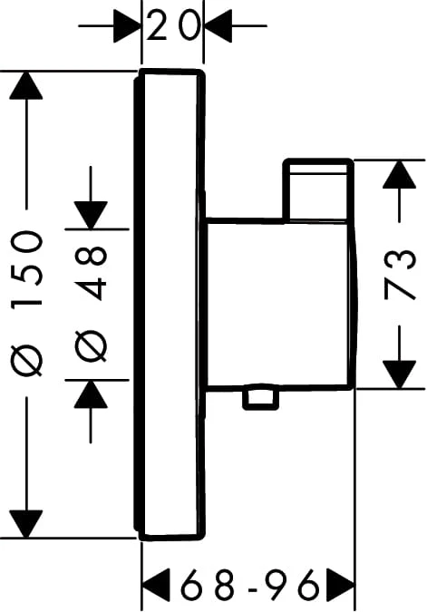Bateria natryskowa HANSGROHE SHOWERSELECT S HighFlow, z termostatem, el. zew., chrom 15741000