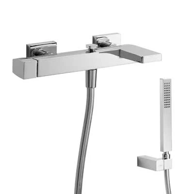 Bateria wannowa SLIM-TRES ścienna, z zestawem wannowym, chrom 20217001