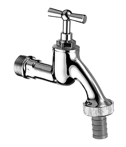 Zawór SCHELL czerpalny 1/2 z pokrętłem motylkowym i złączką do węża, bez rozetki chrom 034050699