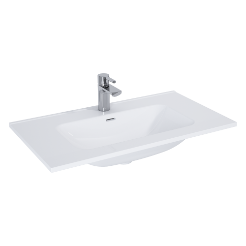 Umywalka ELITA SKAPPA 81x46cm z Otworem, z Przelewem, Biały 145840