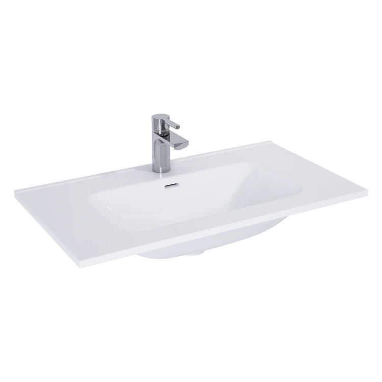 Umywalka ELITA SKAPPA 81x46cm z Otworem, z Przelewem, Biały 145840