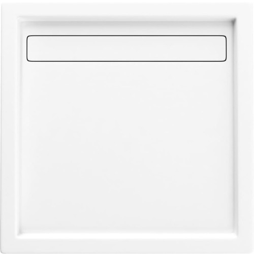 Brodzik kwadratowy SCHEDPOL CAMPARO 100x6,5cm, z odpływem liniowym, biały 3.082