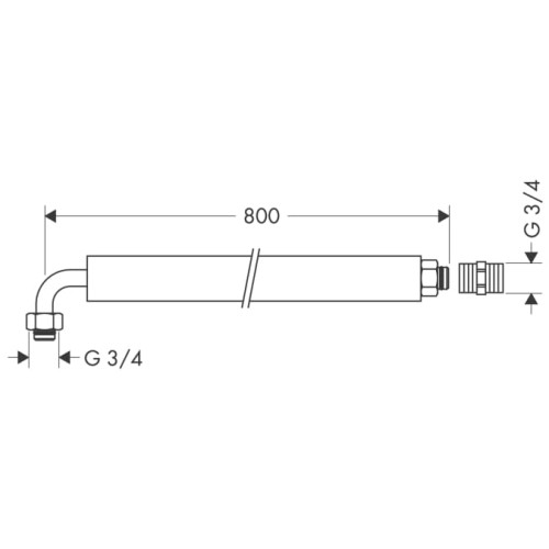 Elastyczna rura łącząca HANSGROHE DN20 do EXAFILL 58192000