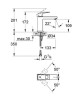 Bateria umywalkowa GROHE EUROCUBE bez korka, wylewka 13.3cm, chrom 23446000