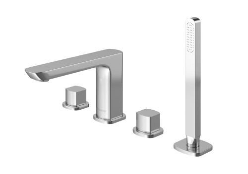 Bateria wannowa KOHLMAN FOXAL 4-otworowa; pokrętła chrom QB240F