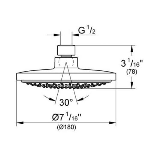 Prysznic górny / deszczownica GROHE EUPHORIA COSMOPOLITAN 18cm, chrom 27492000