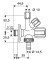 Zawór SCHELL COMFORT grzybkowy kombinowany 1/2 x 3/8 x 3/4 chrom 035450699