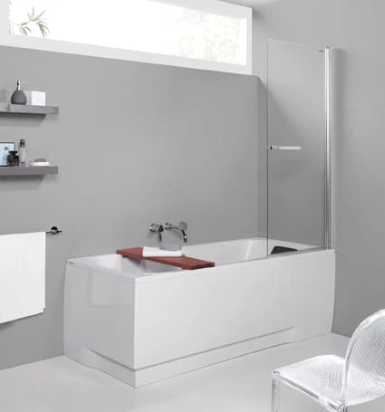 Parawan nawannowy SANPLAST PRESTIGE III KW/PRIII 80cm , szkło W0, srebrny matowy 600073103039401