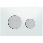 Przycisk spłukujący TECE LOOP 3/6L szkło białe, przyciski chrom mat 9.240.659