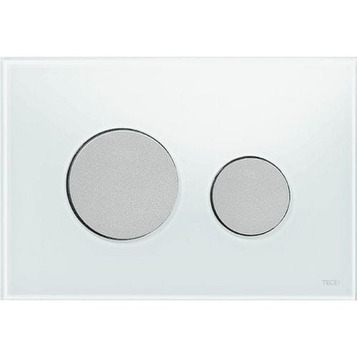 Przycisk spłukujący TECE LOOP 3/6L szkło białe, przyciski chrom mat 9.240.659