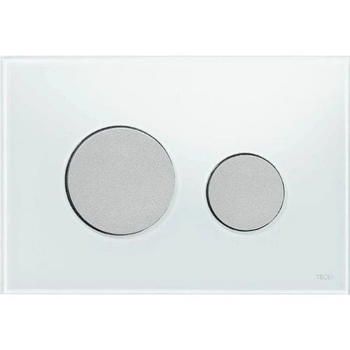 Przycisk spłukujący TECE LOOP 3/6L szkło białe, przyciski chrom mat 9.240.659