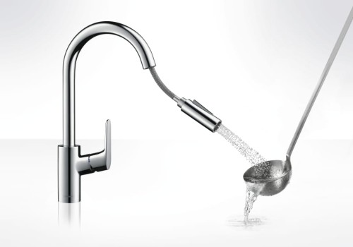 Bateria kuchenna HANSGROHE FOCUS z wyciąganą wylewką, chrom 31815000