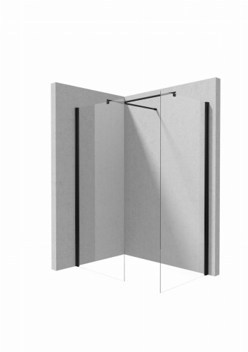 Ścianka natryskowa DEANTE KERRIA PLUS 100cm szkło transparentne, czarny KTS N30P
