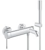 Bateria wannowa GROHE ESSENCE z wężem, uchwytem i słuchawką, chrom 33628001