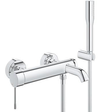 Bateria wannowa GROHE ESSENCE z wężem, uchwytem i słuchawką, chrom 33628001