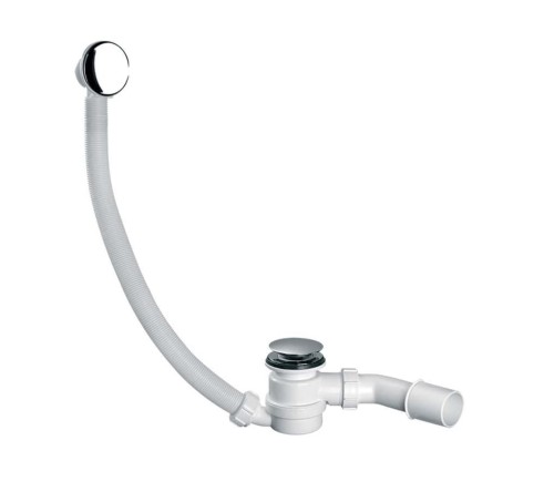 Przelew (syfon) wannowy McALPINE click-clack, z przelewem, chrom HC2600CL