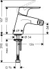 Bateria bidetowa HANSGROHE FOCUS E2 z korkiem push-open chrom 31922000