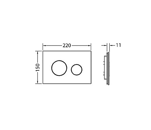 Przycisk spłukujący TECE LOOP 3/6l szkło czarne,przyciski chrom matowe 9240655
