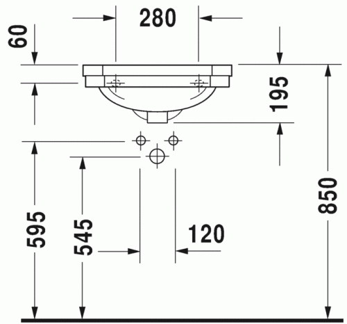 Umywalka DURAVIT 1930 50x36,5cm, biała 0785500000